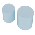 Upgrade Mdf Nesting Table Set Of 2, Mutifunctional For Living Room Small Space,No Need Assembly,Baby Blue Blue Mdf