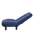 Single Sofa Reclining Chair Japanese Chair Lazy Sofa Tatami Balcony Reclining Chair Leisure Sofa Adjustable Chair Navy Blue Cotton Metal