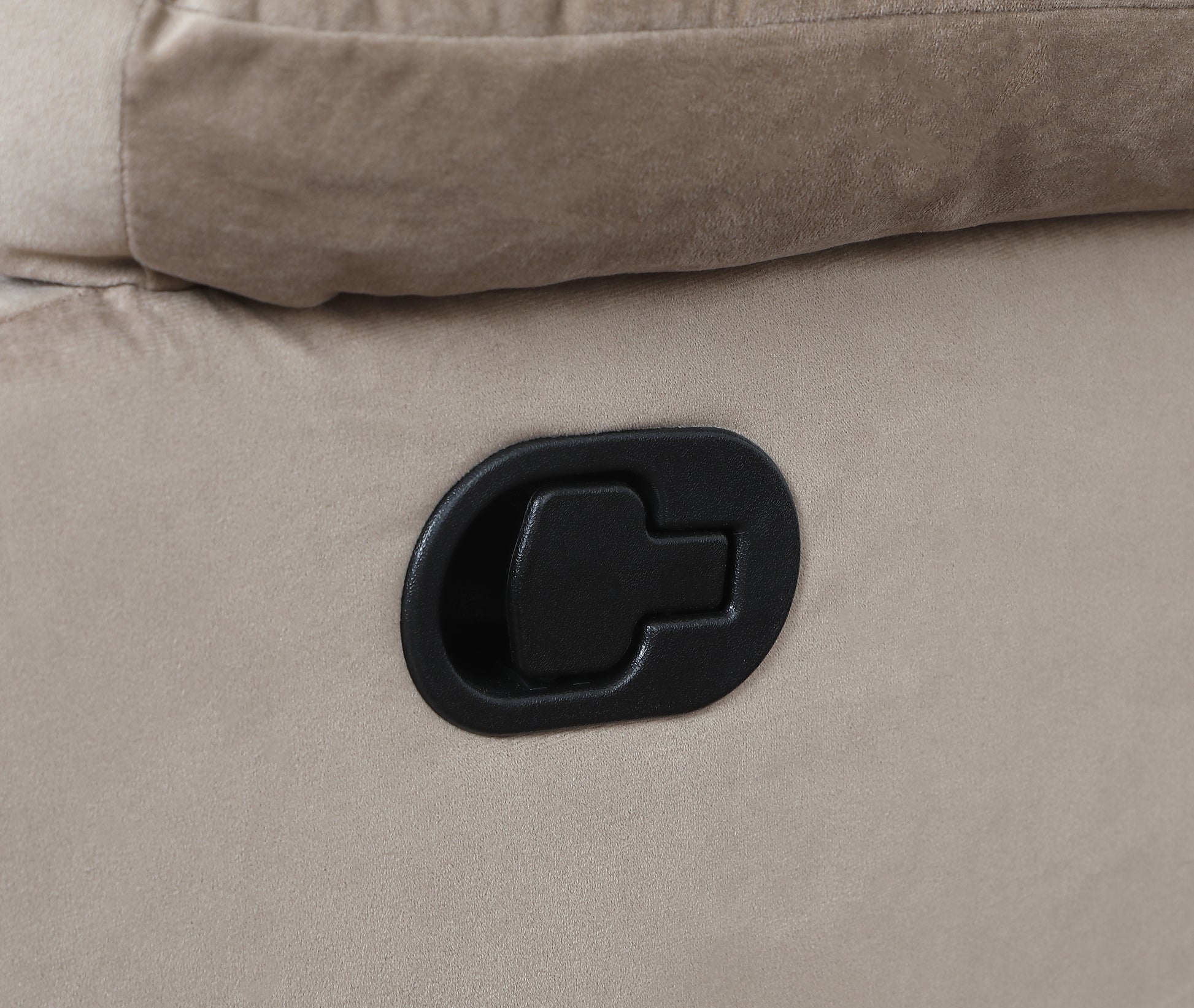 Transitional Microfiber Fabric Recliner Chair Beige Foam Fabric