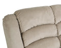 Transitional Microfiber Fabric Recliner Chair Beige Foam Fabric