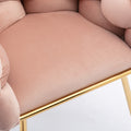Luxury Modern Simple Leisure Velvet Single Sofa Chair Bedroom Lazy Person Household Dresser Stool Manicure Table Back Chair Pink Set Of 2 Pink Velvet