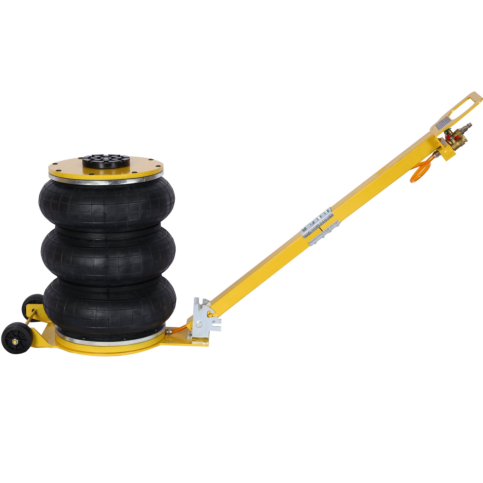 5T Triple Bag Air Jack ,Pneumatic Jack 3 Bag ,Lifting 16In Capacity 5T 11000Lbs,Easy Collapsing Terrain,Color Yellow Yellow Steel