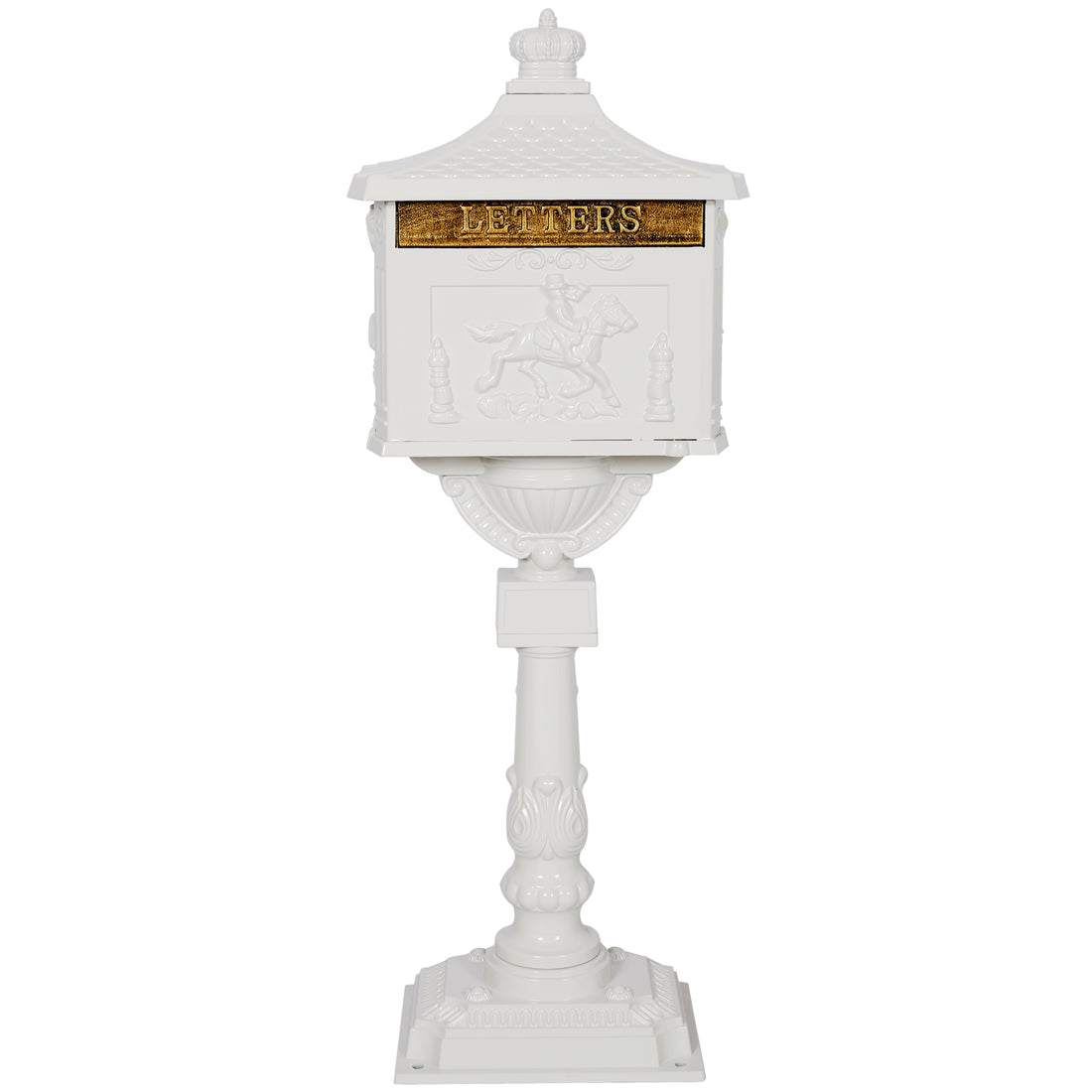 Cast Aluminum Mail Box,Postal Boxmailbox Color White White Aluminium