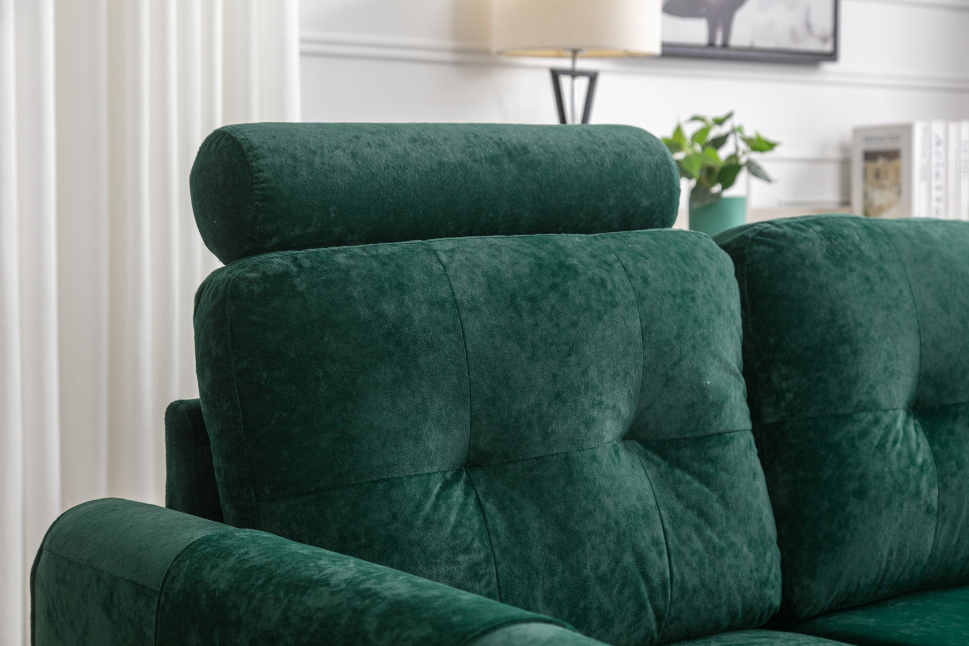 United We Win Storage Sofa Living Room Sofa Cozy Sectional Sofa Emerald Polyester