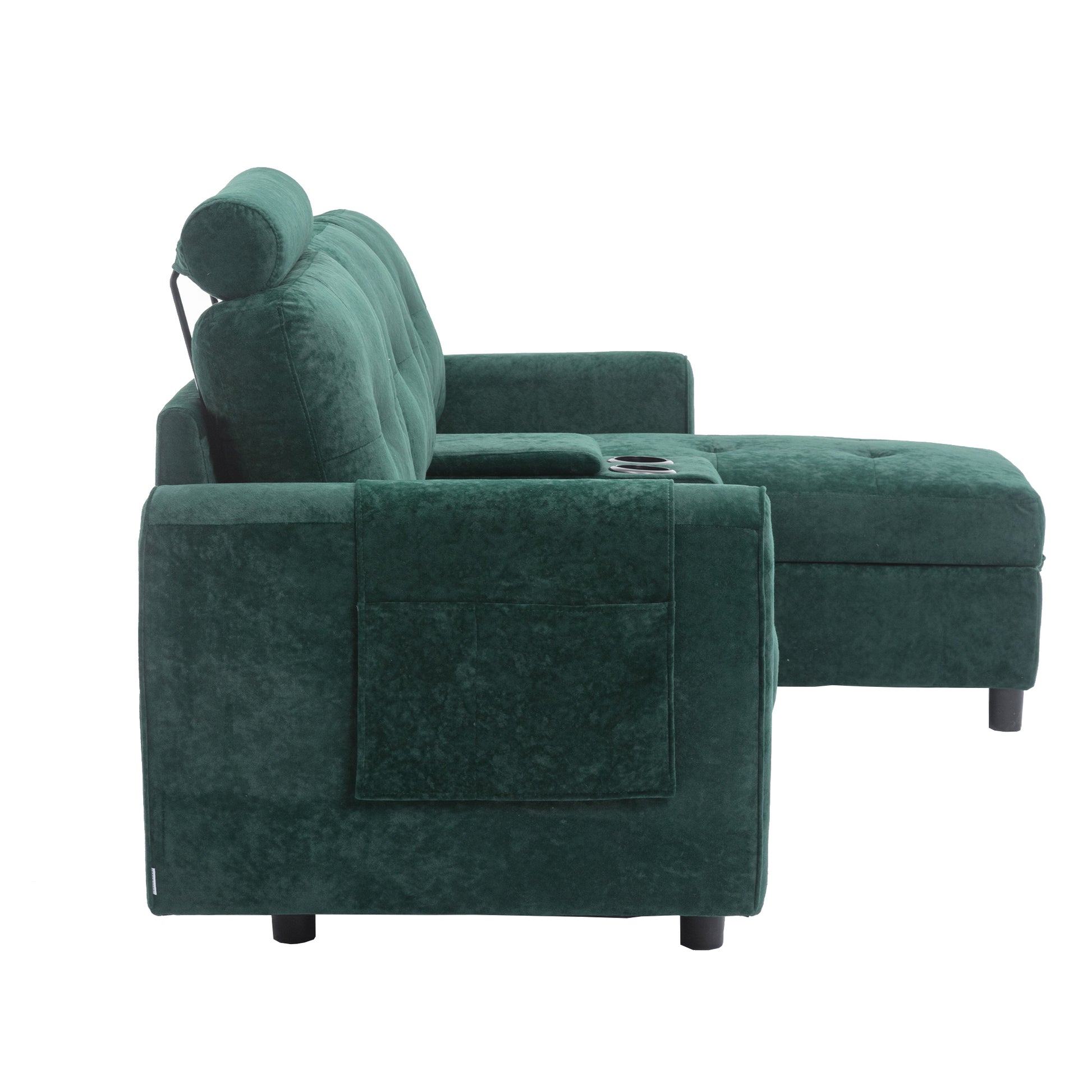 United We Win Storage Sofa Living Room Sofa Cozy Sectional Sofa Emerald Polyester