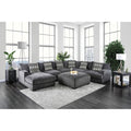 Living Room Lounge Ottoman Gray Chenille Fabric Comfort Cozy Plush Seat Foam Wooden Legs 1Pc Ottoman Only. Gray Chenille Primary Living Space Grey Contemporary,Modern Chenille