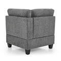 L Shape Modular Sectional Sofa,Diy Combination,Includes Three Single Chair And Three Corner ,Grey Chenille Grey Foam Chenille