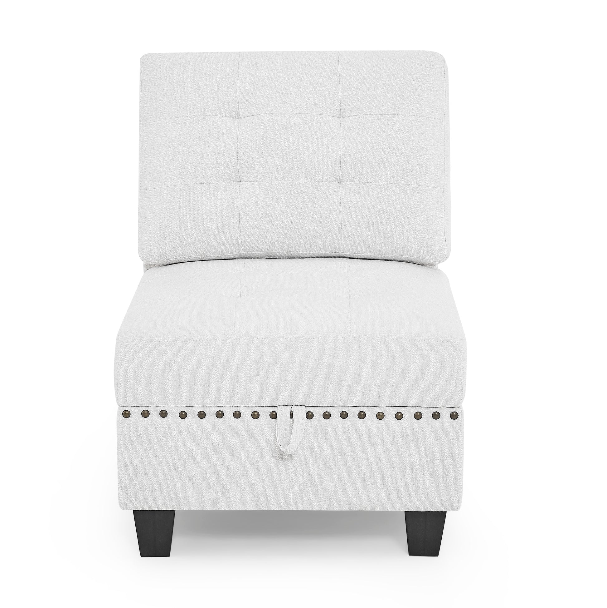 Single Chair For Modular Sectional,Iovry 26.5"X31.5"X36" Ivory Foam