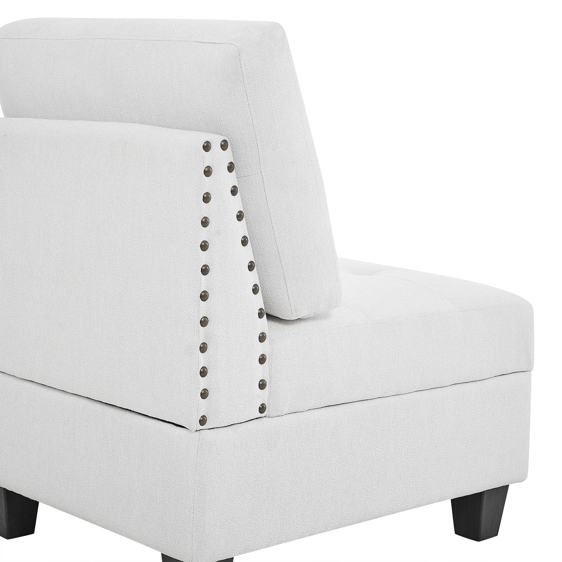Single Chair For Modular Sectional,Iovry 26.5"X31.5"X36" Ivory Foam