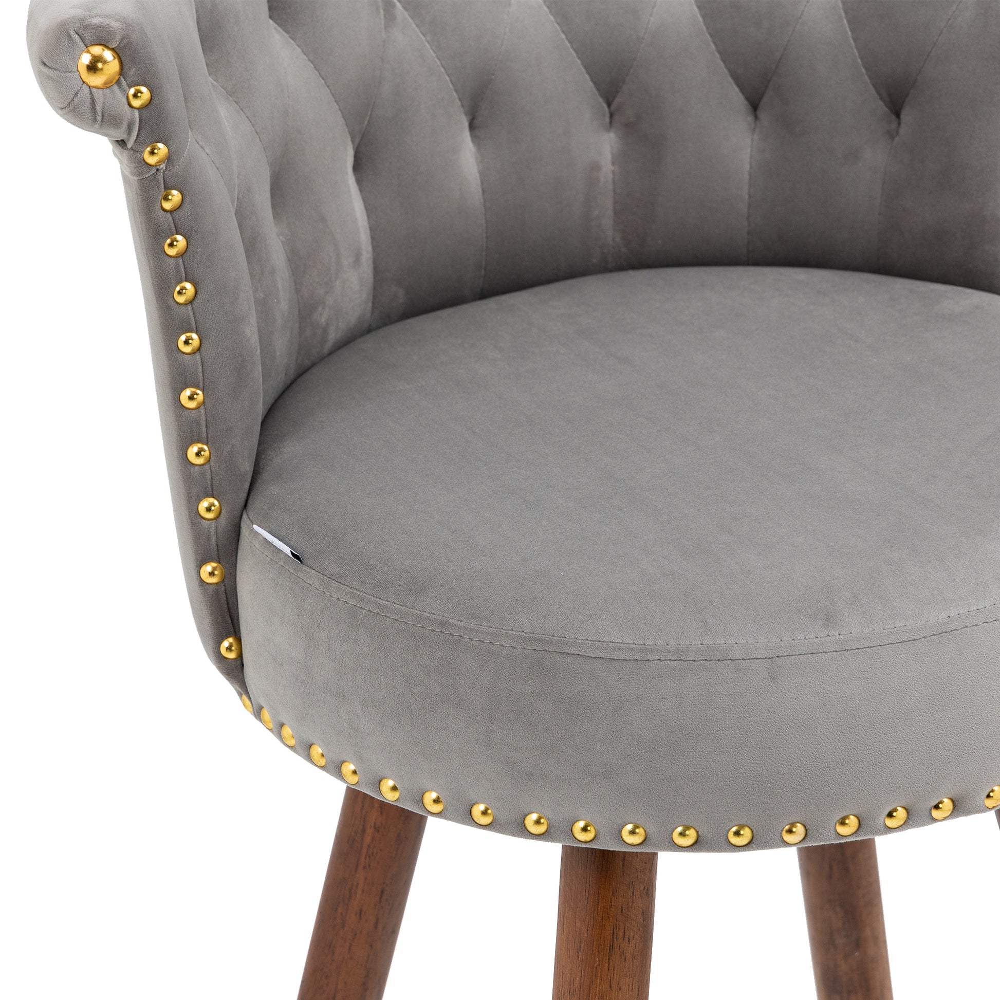 Coolmore Swivel Bar Stools With Backrest Footrest ,With A Fixed Height Of 360 Degrees Gray Solid Wood