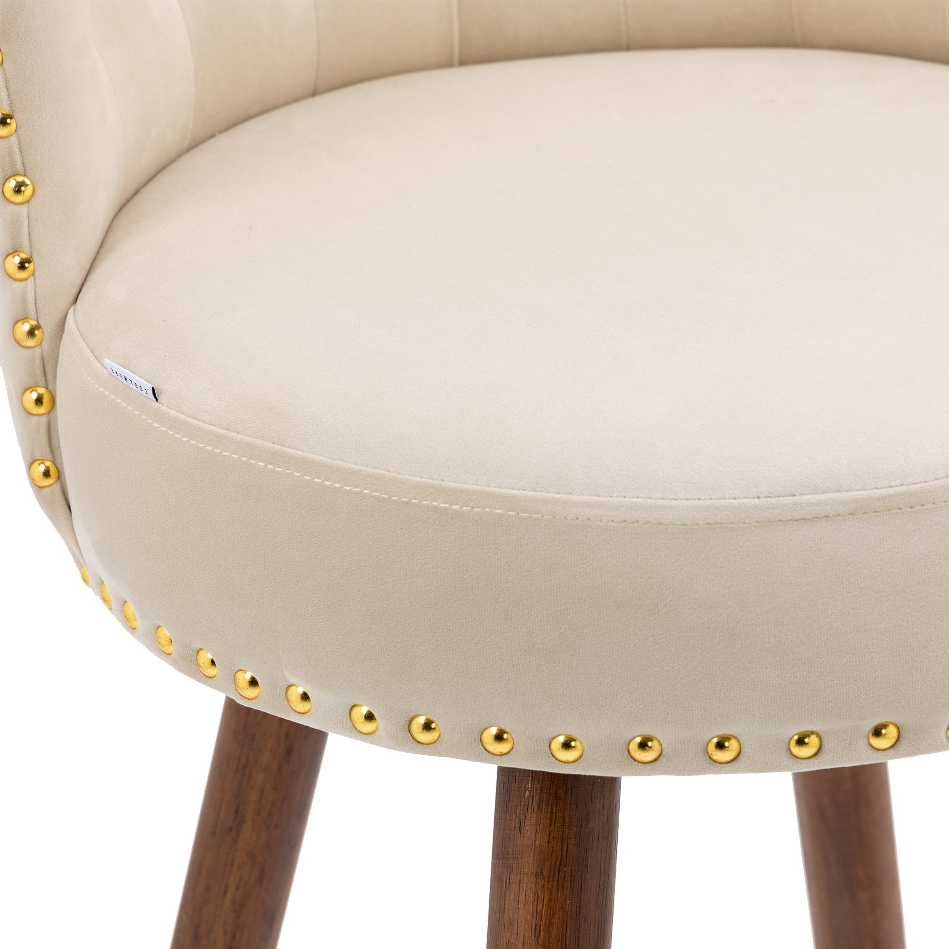 Coolmore Swivel Bar Stools With Backrest Footrest With A Fixed Height Of 360 Degrees Ivory Solid Wood