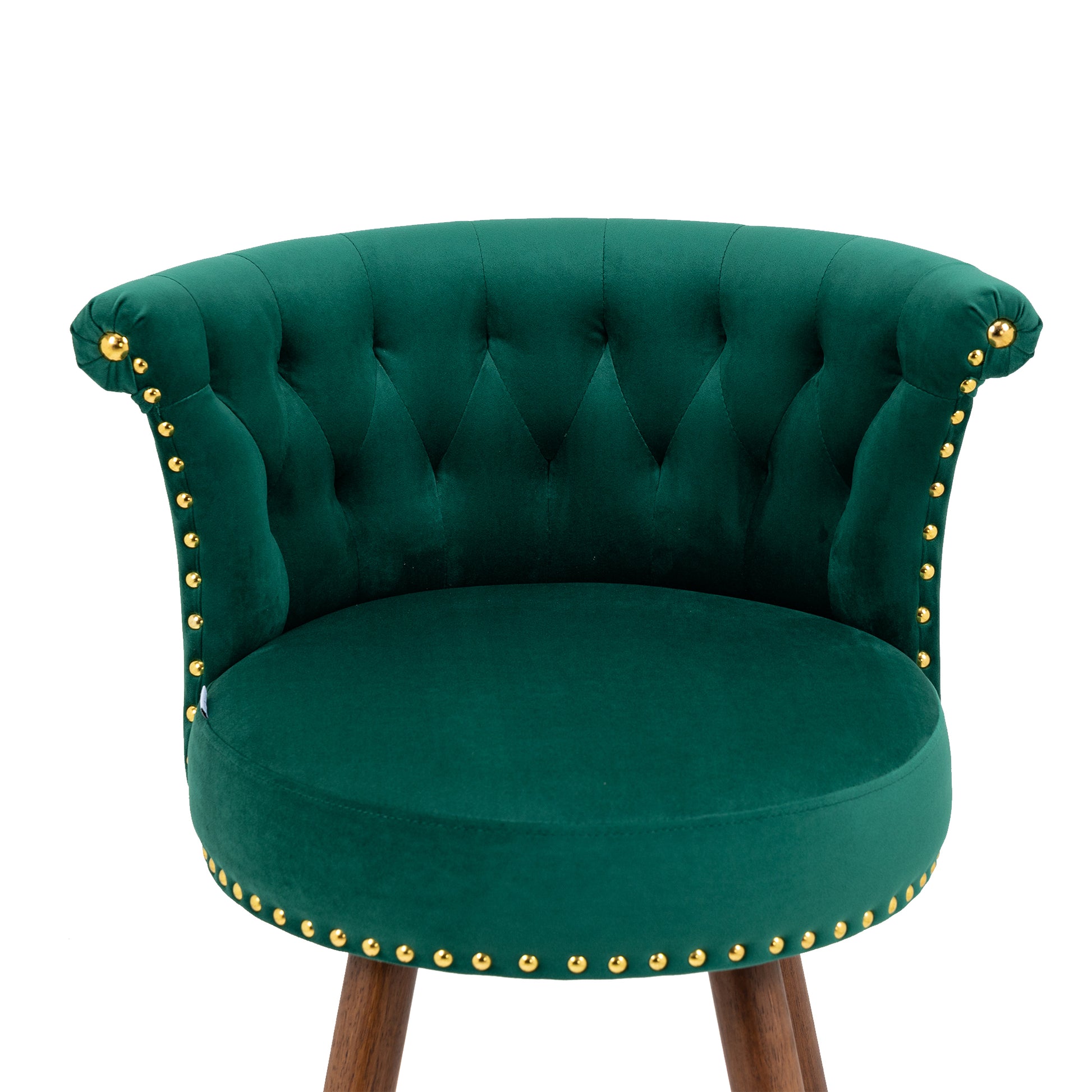 Coolmore Swivel Bar Stools With Backrest Footrest With A Fixed Height Of 360 Degrees Emerald Solid Wood