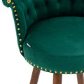 Coolmore Swivel Bar Stools With Backrest Footrest With A Fixed Height Of 360 Degrees Emerald Solid Wood