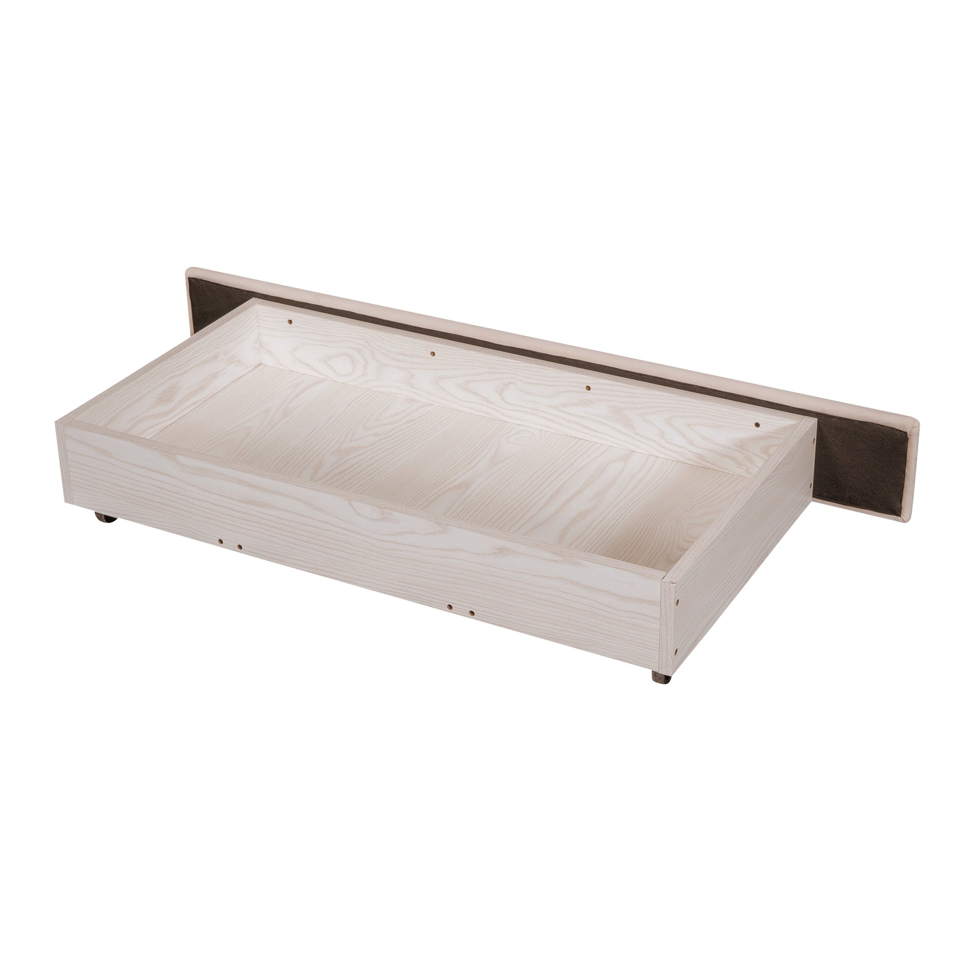 Full Size Storage Bed Velvet Upholstered Platform Bed With A Big Drawer Beige Beige Velvet