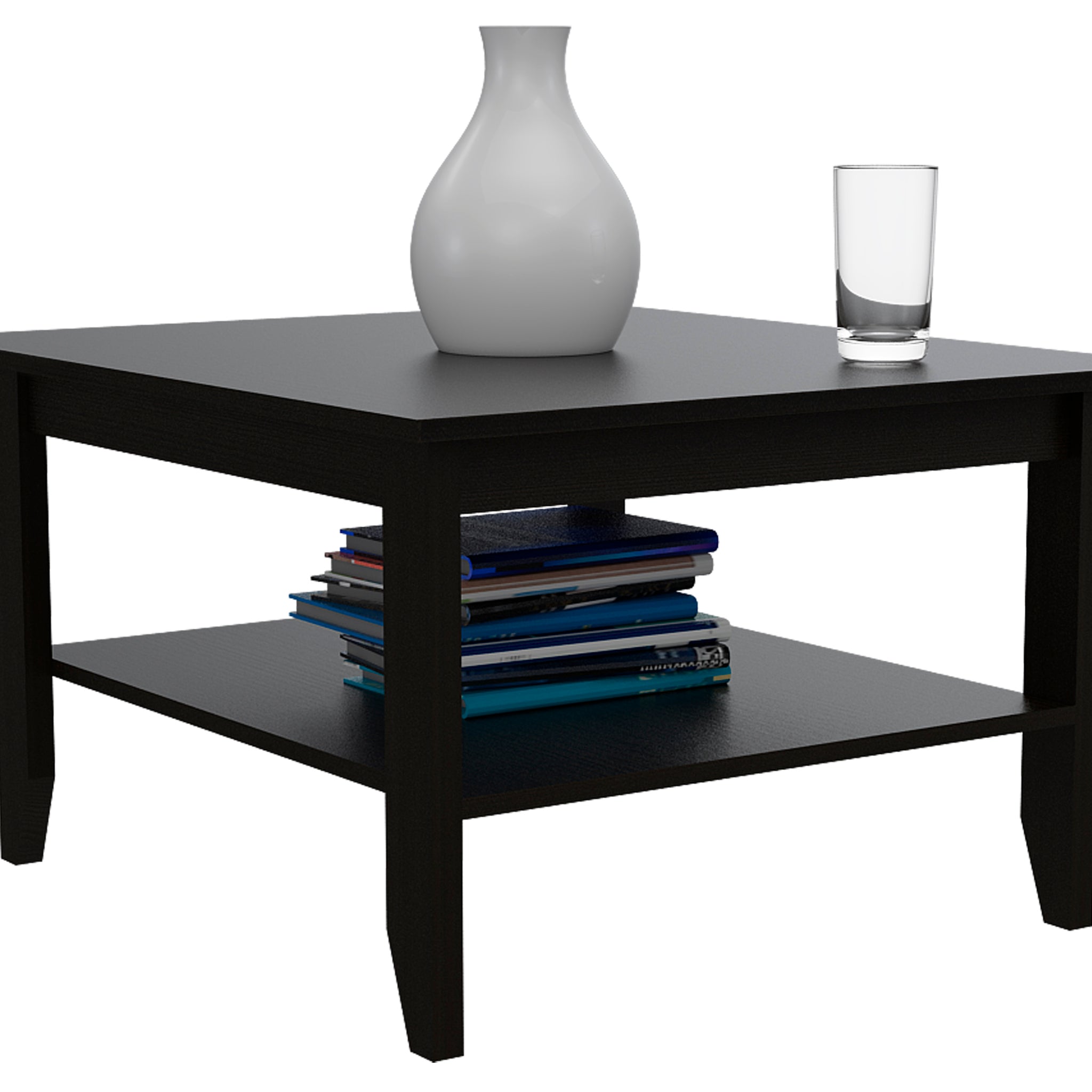 Danvers Rectangle Coffee Table Black Wengue Black Particle Board