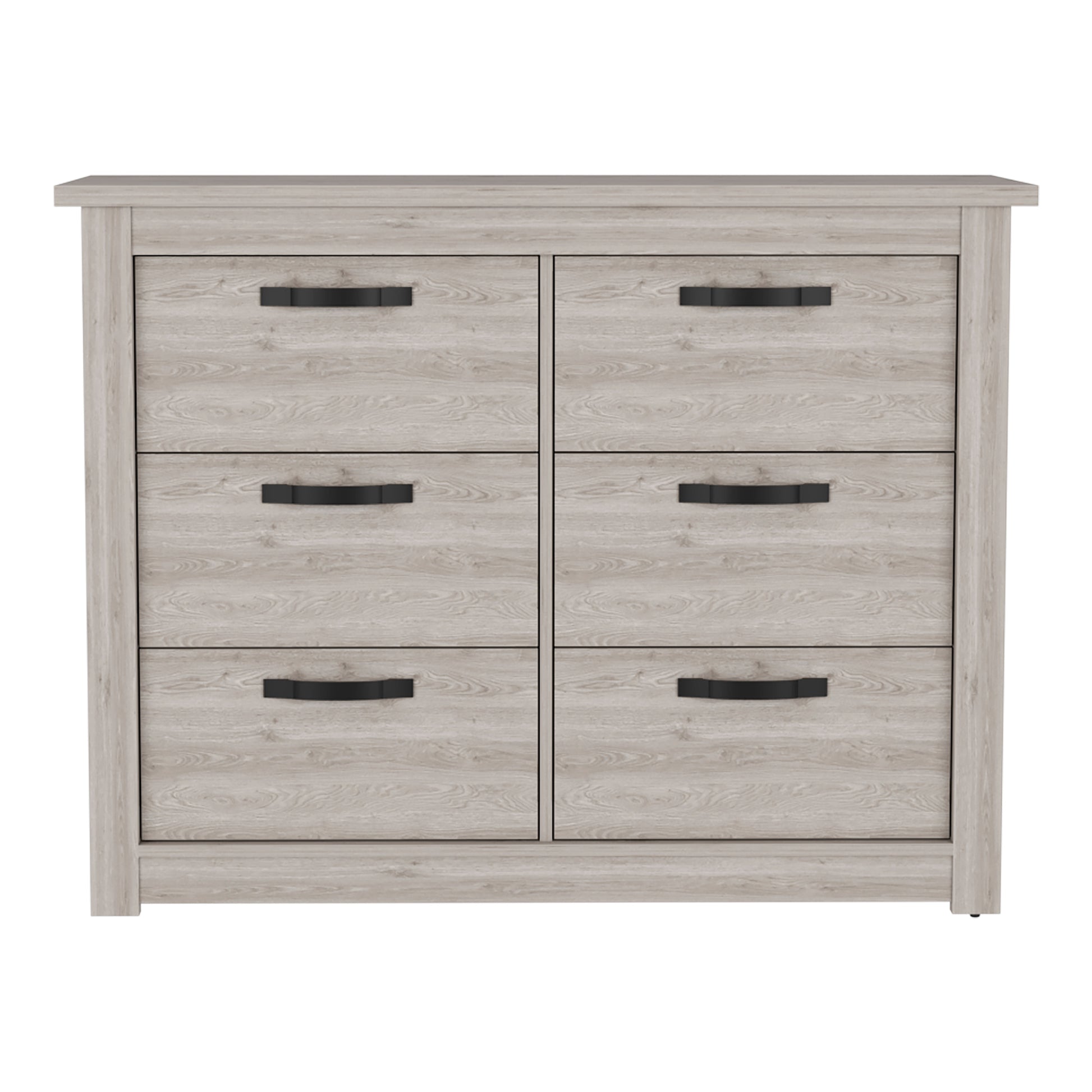 Bellingham 6 Drawer Dresser Light Gray Light Gray Particle Board