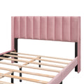 Queen Size Storage Bed Velvet Upholstered Platform Bed With A Big Drawer Pink Pink Velvet