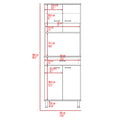 Santa Maria 1 Drawer 1 Shelf Area Pantry With Adjustable Metal Legs Light Oak Light Oak Particle Board