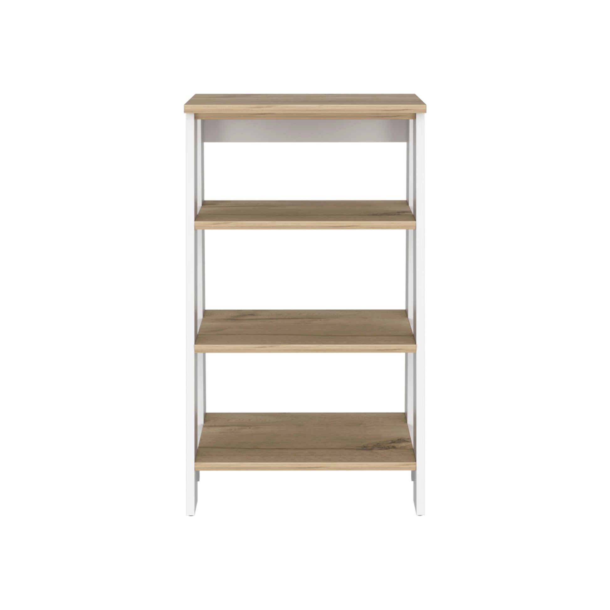 Nashua 4 Shelf Linen Cabinet Light Oak And White White Particle Board