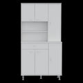 Tigard 1 Shelf 1 Drawer Pantry Cabinet White White Particle Board