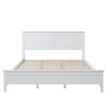 Modern White Solid Wood Queen Platform Bed Old Sku:Wf283525Aak White Solid Wood