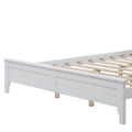 Modern White Solid Wood Queen Platform Bed Old Sku:Wf283525Aak White Solid Wood