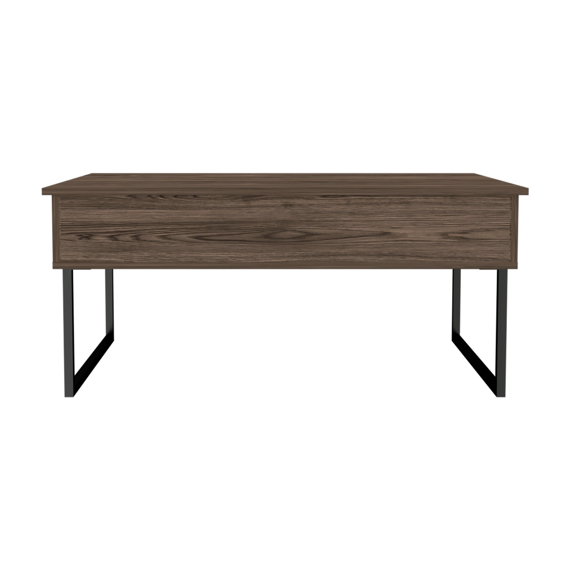 Trumbel Rectangle Lift Top Coffee Table Dark Walnut Brown Particle Board