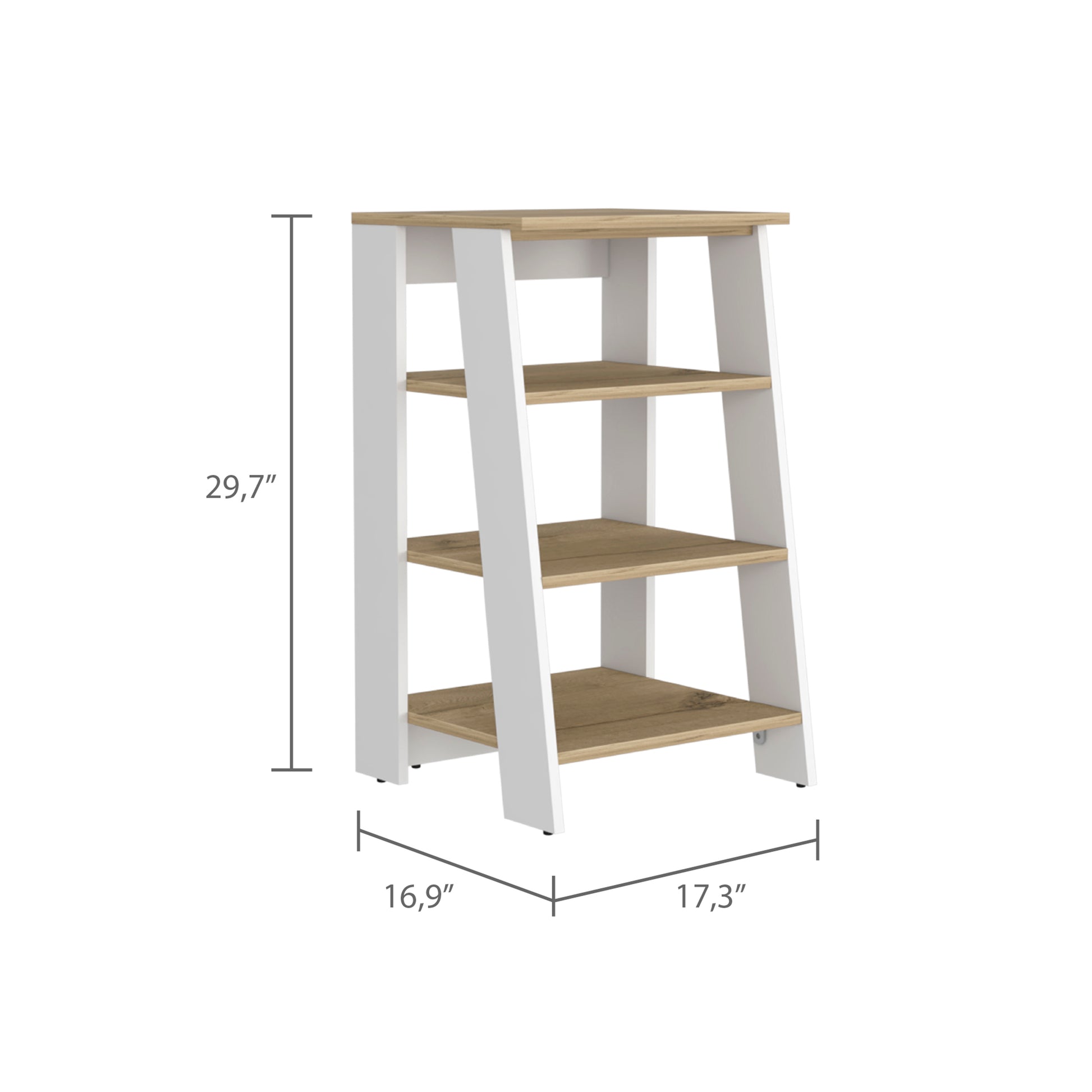 Nashua 4 Shelf Linen Cabinet Light Oak And White White Particle Board