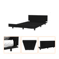 Nimmo Twin Bed Frame Black Wengue Twin Black Particle Board