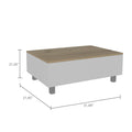 Tilton Rectangle Lift Top Coffee Table White Oak White White Primary Living Space Rectangular Particle Board