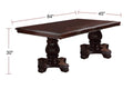 Formal Dining Room Table W Leaf 2X Arm Chairs And 6X Side Chairs Brown 9Pc Set Dining Table Double Pedestal Base Royal Rectangle Table Brown Wood Dining Room Solid Wood Rubberwood Rectangular Dining Table With Chair Wood Wood Brown Seats 8