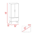 Light Oak Wooden Wardrobe With 2 Doors And 1 Drawer Light Oak Particle Board