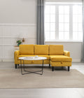 United We Win Sectional Sofa Reversible Sectional Sleeper Sectional Sofa With Storage Chaise Mustard Polyester