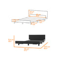 Nimmo Twin Bed Frame Black Wengue Twin Black Particle Board