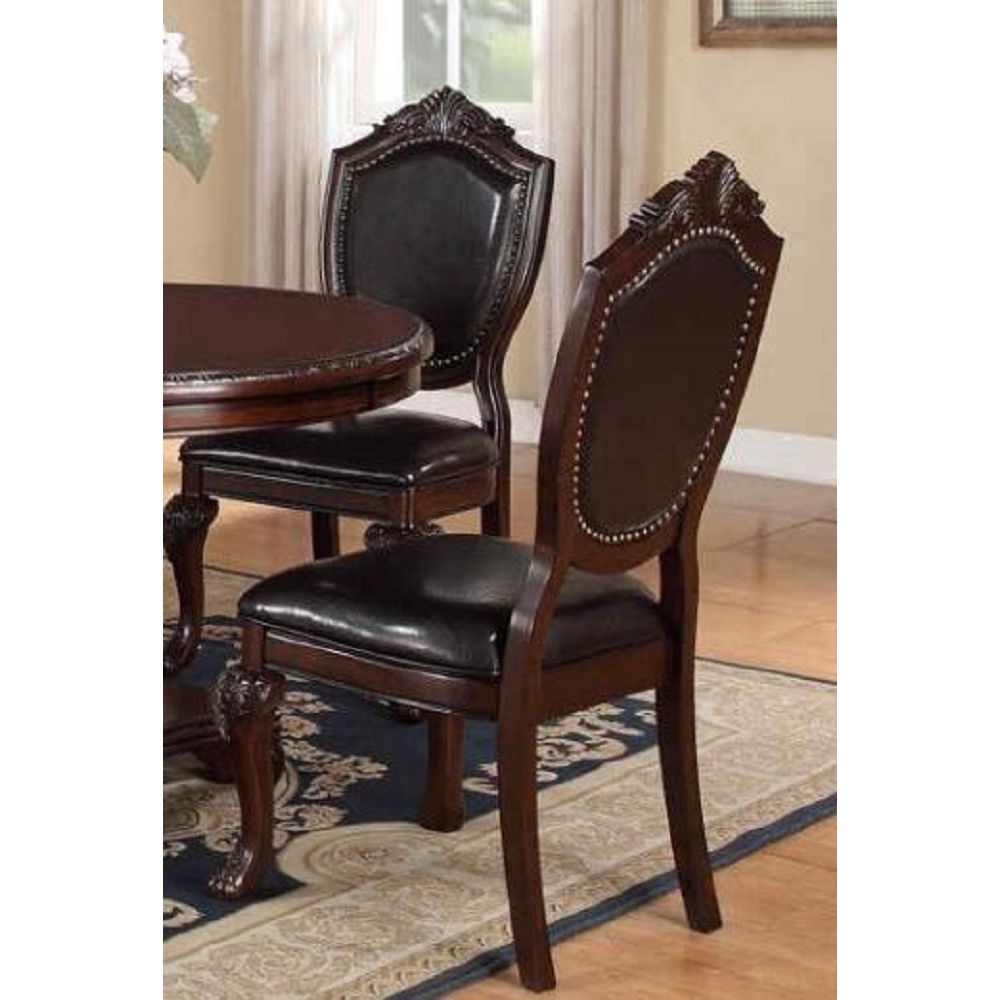 Formal Dining Room Table W Leaf 2X Arm Chairs And 6X Side Chairs Brown 9Pc Set Dining Table Double Pedestal Base Royal Rectangle Table Brown Wood Dining Room Solid Wood Rubberwood Rectangular Dining Table With Chair Wood Wood Brown Seats 8