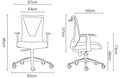 Black Wengue And Smokey Oak Swivel Adjustable Height Fixed Armrest Office Chair Black Fabric