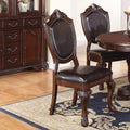 Formal Dining Room Table W Leaf 2X Arm Chairs And 6X Side Chairs Brown 9Pc Set Dining Table Double Pedestal Base Royal Rectangle Table Brown Wood Dining Room Solid Wood Rubberwood Rectangular Dining Table With Chair Wood Wood Brown Seats 8