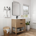 30 Inch Bathroom Vanity Plywood With 2 Drawers Bvb01030Imo Bl9075B 2 Imitative Oak 1 Bathroom Freestanding Modern Plywood