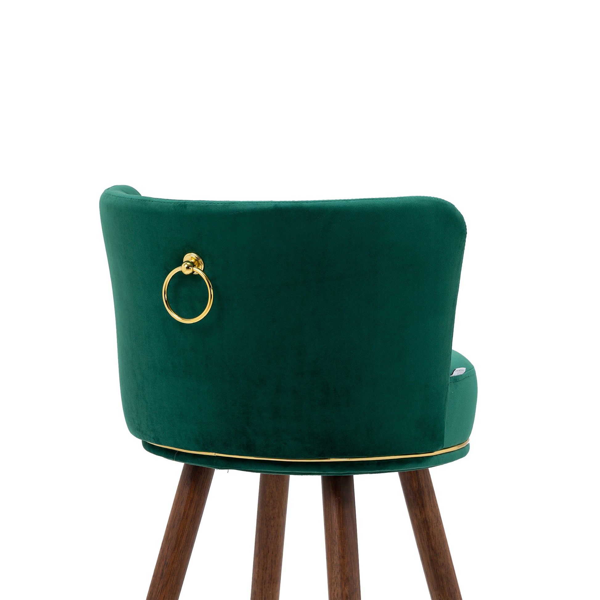 Coolmore Counter Height Bar Stools Set Of 2 For Kitchen Counter Solid Wood Legs With A Fixed Height Of 360 Degrees Emerald Solid Wood