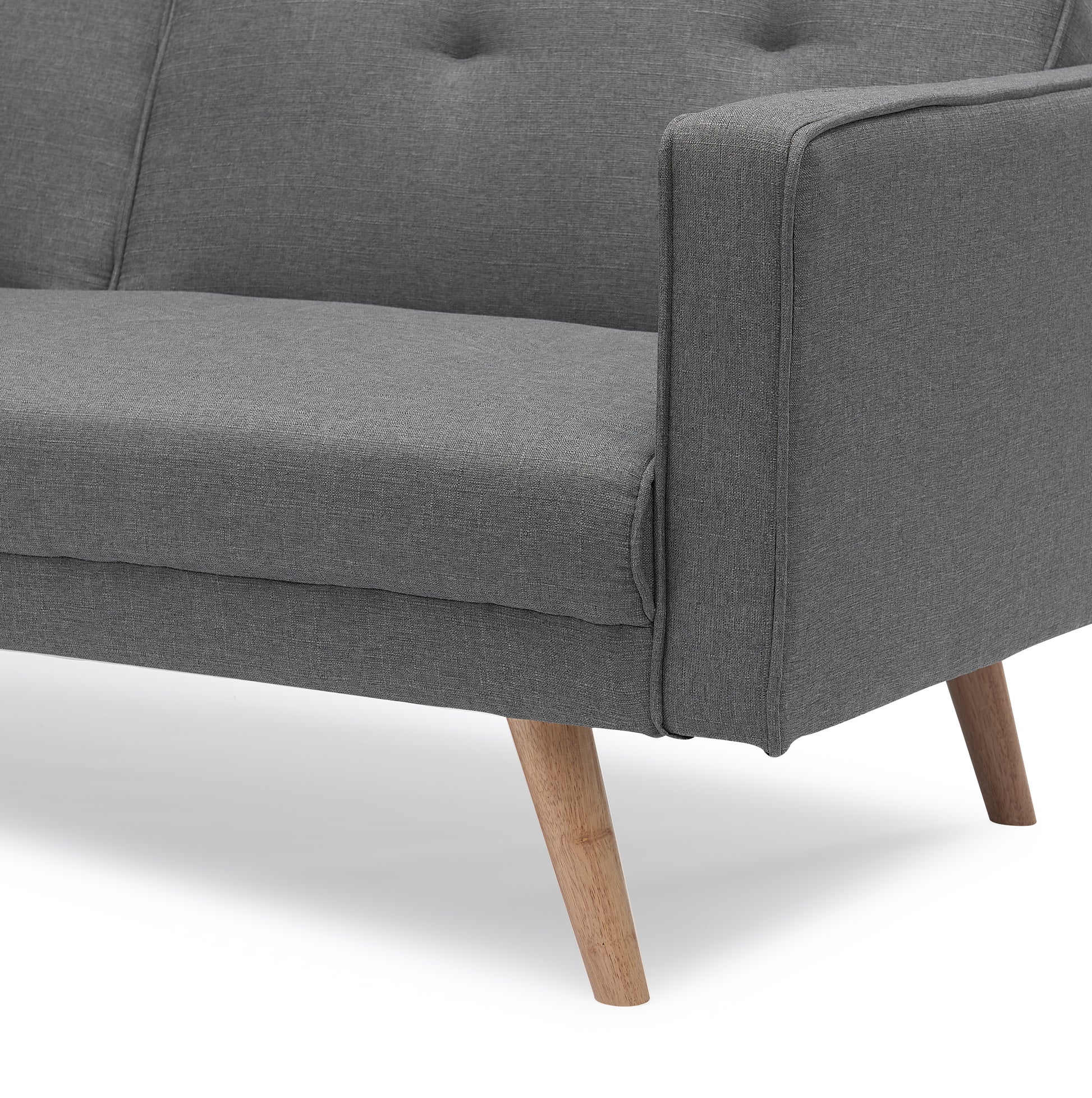 Variable Bed Sofa Living Room Folding Sofa Gray Foam Cotton 4 Seat