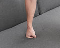 Variable Bed Sofa Living Room Folding Sofa Gray Foam Cotton 4 Seat