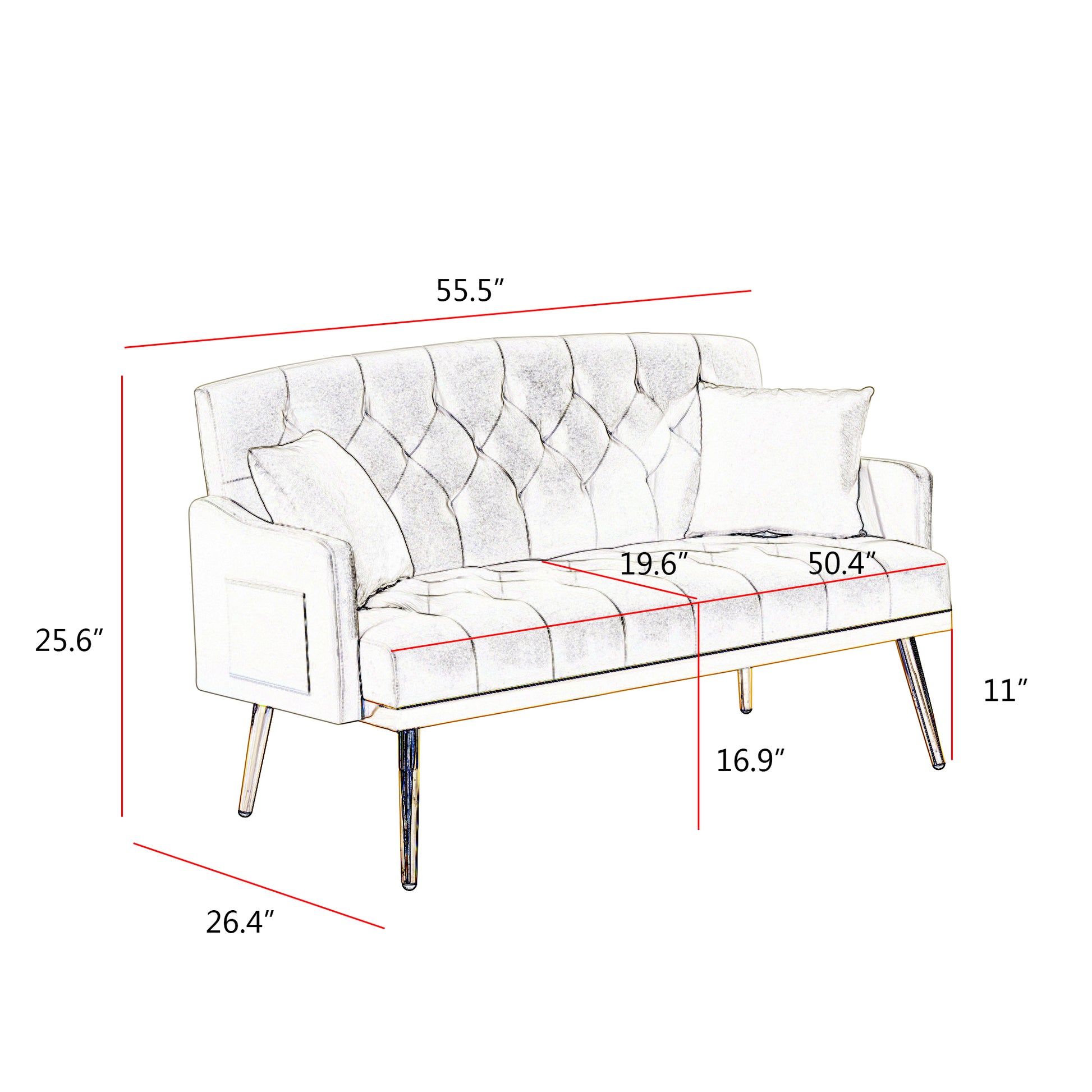 Cream White Teddy Fabric 2 Seater Sofa Cream White Engineered Wood