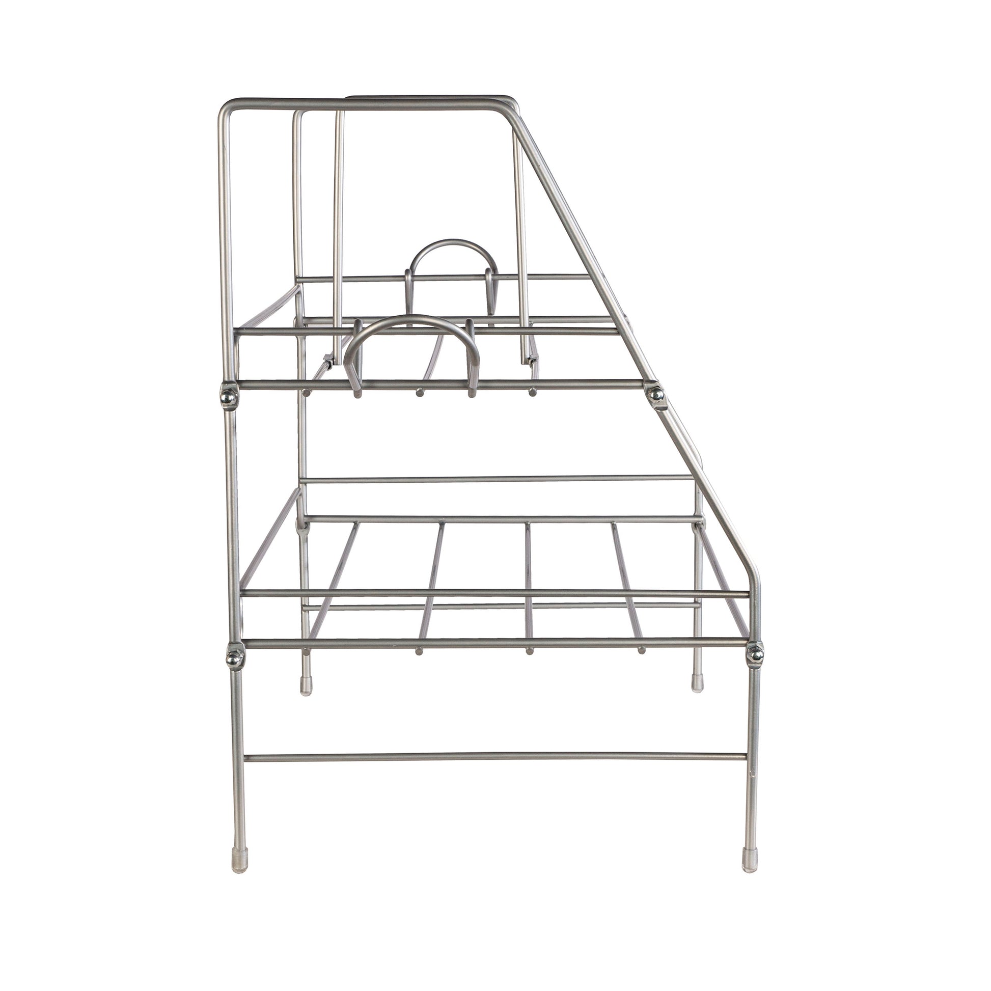 Wire Gaming Rack, Compact Profile, Holds Your Gaming Console And Accessories. Dark Gray Metal