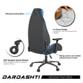 Next Gen Ergonomic Gaming Chair, 8 Way Adjustable Arm Rest, Multi Tilt, Steel Frame In Blue Blue Foam