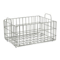 Collapsable Wire Basket In Light Gray Light Gray Metal