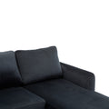 United We Win Sectional Sofa Reversible Sectional Sleeper Sectional Sofa With Storage Chaise Black Polyester