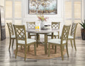 Karsen Dining Table W Marble Top Marble Top & Rustic Oak Finish Dn01449 Oak Solid Wood
