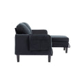 United We Win Sectional Sofa Reversible Sectional Sleeper Sectional Sofa With Storage Chaise Black Polyester