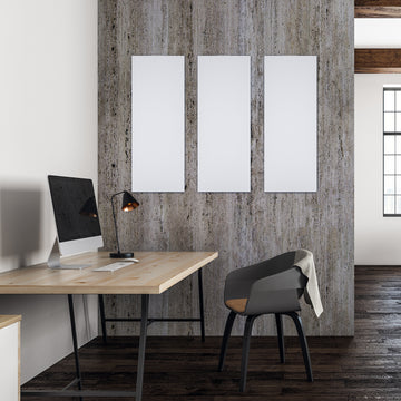 Sound Absorbing, Acoustic Panels, Light Weight In White Pack Of 5 White Polyester