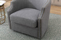 Coolmore Swivel Chair Living Room Chair Dark Gray Metal